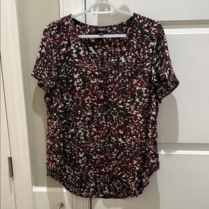 Torrid Black and Red Abstract Blouse